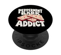 Peppermint Bark Minimalist Badge Patch PopSockets Adhesive PopGrip