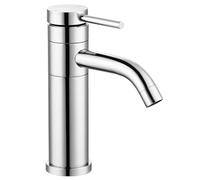 Peppermint Bathroom Sink Taps with 360° Swivel Spout, Basin Mixer Tap Monobloc Single Lever Hot and Cold Bathroom Mixer Taps, Chrome Basin Taps Faucet