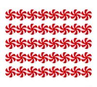 Peppermint Candy Garland with 40 Plastic Candy Pieces for Christmas Tree, Fireplace Mantel, and Staircase Season Decor (red)