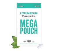 Peppermint Chewing Gum - Sugar Free 100% Plant Based Xylitol - Fresh Breath - Benefits Oral Health, Reduce Plaque, Kills Bacteria - Aspartame Free - Mega Pouch 220 Gum Pieces - By Peppersmith