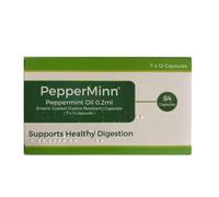 Peppermint Enteric Coated Oil - 84 Soft Gel Capsules (0.2ml Each), Gastro-Resistant Natural Soothing Mint Sealed in Hygienic Blister Strips Supports Healthy Digestion