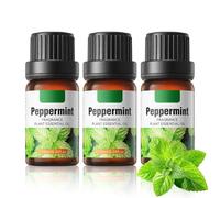 Peppermint Essential Oil 3 Pack 10ml - for Diffuser, Aromatherapy, Massage Natural Oil Use with Diffuser, Humidifier, for Home, Office, Helps Relaxation, Sleep, Stress Relief,Long-Lasting, Mild