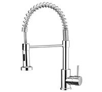 Peppermint Kitchen Taps with Pull Out Spray Chrome Kitchen Mixer Taps 1 Hole Commercial Pull Down Kitchen Tap with Pull Out Hose Spring Kitchen Faucet
