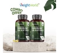 Peppermint Oil 730 Capsules Softgels 200mg for Bloating Digestion Combo Pack