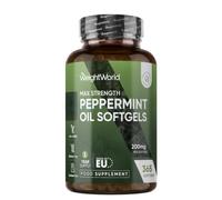 Weight World Peppermint Oil Capsules 200mg – 365 Softgels (1 Year) Lactose & Gluten-Free