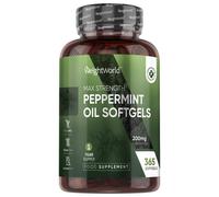Peppermint Oil Capsules - 200mg. 365 Softgels - Natural Supplement For Bad Breath - Soothing for the Stomach