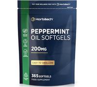 Peppermint Oil Capsules 200mg | Naturally Sourced | 365 Softgel Capsules | Peppermint Essential Oil | by Horbaach