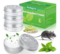 Peppermint Oil Mouse Repellent Tin -4 pcs Mice Deterrent Indoor Outdoor Long-Lasting Natural, Rat Repellent Easy to Use, Pest Repellent for Squirrel, Wasp, Mosquitoes, Bee, Spider, Fly