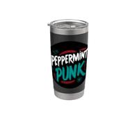 Peppermint Punk Stamp Look Stainless Steel Insulated Tumbler