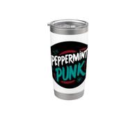Peppermint Punk Stamp Look Stainless Steel Insulated Tumbler
