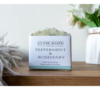 Peppermint & Rosemary Clyde Soaps, Cold Process, Palm Oil & Plastic Free, Eco Gift, UK Handmade Vegan, Cruelty Free, Artisan Soap, Best For Men And Women