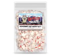 Peppermint Salt Water Taffy | 1 LB of Gourmet Old Fashioned Candy, Individually Wrapped Soft Candy Salt Water Taffies | Peppermint Flavor, Gluten Free, Old School Candy Sweets (16 oz Bag)