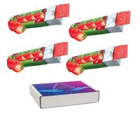 Peppermint & Strawberry Mint Flavored Chewing Gums Packs 13.5g - Mint Flavored Gums Packs - Refreshing Fresh Breath Gums - wgy (4 x Packs, Strawberry mint gum)