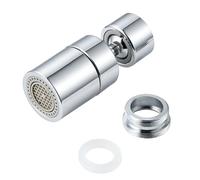 Peppermint Tap Aerator Chrome 80° Faucet Aerator with 2 Functions Modes 360° Swivel Kitchen Tap Spray Head Attachment Replacement Taps Extender for Kitchen Sink Faucet Adapter FM22/M24