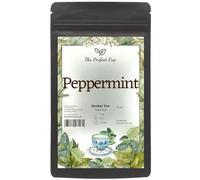 Peppermint Tea Loose Leaf Herbal Tea (150g) Mint Leaves Pure Natural Fresh Dried Herb Full of Flavour Aromatic Soothing Calming Decaffeinated Closed in Dark Resealable Reusable Pouch