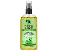 Peppermint Turmeric & Ginger Deep Massage Oil - Mental Focus, Muscle & Joint Relief, Headache & Migraine Remedy, Anti-Bloat Herbal Tea Infusion, Cooling Foot & Leg Spray (50ml Spray)