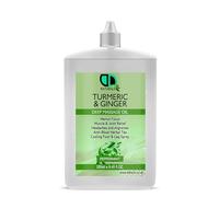 Peppermint Turmeric & Ginger Deep Massage Oil - Mental Focus, Muscle & Joint Relief, Headache & Migraine Remedy, Anti-Bloat Herbal Tea Infusion, Cooling Foot & Leg Spray (250ml Postal Nozel)