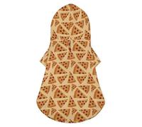 Pepperoni Pizza Cute Cat Costume Dog Hoodie Pet Outfit for Small Medium Dogs Cats M