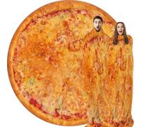 Pepperoni Pizza Flannel Fleece Throw Blanket for Couch, Bed Fun Food Themed Gift for Adults and Kids 200CM