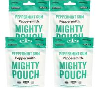 Peppersmith British Peppermint Gum - Mighty Pouch - 4x50g - 33 Gum Each