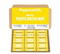 Peppersmith Sicilian Lemon Mints - Pocket Packs - 12x15g | Sugar Free Mints, Vegan, Plant Based Xylitol, Breath Freshener, Benefits Oral Health