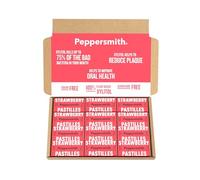 Peppersmith Strawberry Mints - Pocket Packs - 12x15g | Vegan, Sugar Free, Strawberry Pastilles, Sugar Free Mints, Breath Freshener, 100% Plant Based Xylitol, Benefits Oral Health