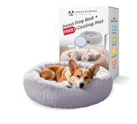 PEPPY BUDDIES Premium Calming Dog Bed + Removable Cooling mat, Donut Dog Bed Washable Ideal for Small and Large Dogs and Cats & Round Dog Bed, Multiple Sizes & Easy to Clean and Maintain
