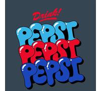 Pepsi Co. Bubble Text Men's T-Shirt - Charcoal - L