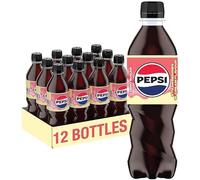 Pepsi Cream Soda No Sugar Soft Drink Bottles 500ml (12 x 500ml, Strawberries & Cream Soda)