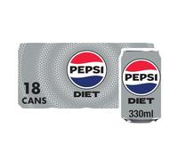 Pepsi Diet Cola, 330ml Can (Pack of 18)