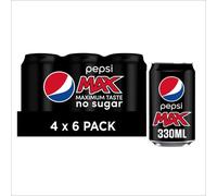 Pepsi Max, 6 x 330 ml (Pack of 4)