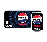 Pepsi Max Cans, 8 x 330ml