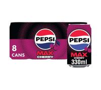 Pepsi Max Cherry Cola | 330ml Can | 8 Pack