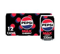 Pepsi Max Cherry - No Sugar - 12 x 330ml cans