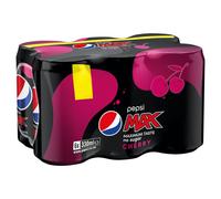 Pepsi Max Cherry No Sugar Cola Can 330ml (Pack of 24)