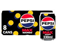 Pepsi Max Mango, 8 x 330ml