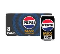Pepsi Max No Caffeine & No Sugar Soft Drinks, 8 x 330ml
