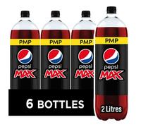 Pepsi Max No Sugar Cola Bottle 2L (Pack of 6)