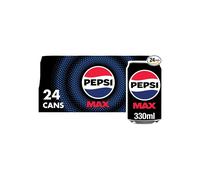 Pepsi Max No Sugar Cola Cans 24 x 330ml - Zero Sugar, 1 Calorie Per Can, Vegan & Vegetarian Friendly (Product Code: Pepsi Max)