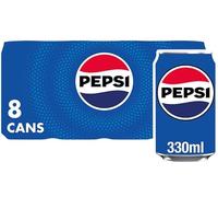 Pepsi Soft Drink | Classic Cola Refreshment for Every Occasion (Pepsi Regular 8X330Ml)