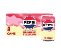 Pepsi Treats Strawberries & Cream, 8 x 330ml