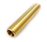 Pepte 1/2" Bsp Running Nipple 6" (150mm) Long Threaded Brass Straight Fitting Male