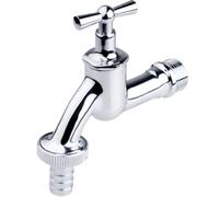 Pepte 1/2-Inch Garden BIB Tap Water Type Outside Chrome Valve Nice Looking