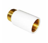 Pepte 1/2 White Pipe Thread Extension 30mm Long For Tap Or Radiator Brass
