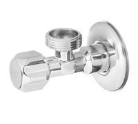 PEPTE 1/2" X 1/2" Bsp Threaded Chromed Water Valve Connector Washing Machines Basins