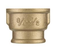 Pepte 1/2X3/8 Inch Pipe Reduction Muff Female Thread Adaptor Fittings Brass
