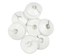 PEPTE 10 X Pvc White Radiator Pipe Cover Collar 15mm 10Pcs