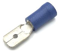 Pepte 100 X Blue 1.5-2.5mm2 Pre-Insulated Male Push-On Crimp Tab Terminals