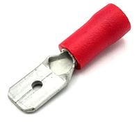 Pepte 100 X Red 0.5-1.5mm2 Pre-Insulated Male Push-On Crimp Tab Terminals
