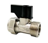 Pepte 15mm X 1/2 Bsp Flat Faced Straight Isolating Valve With Handle